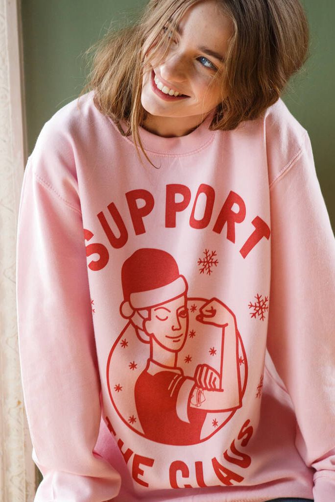 Support The Claus Women's Christmas Jumper, £38