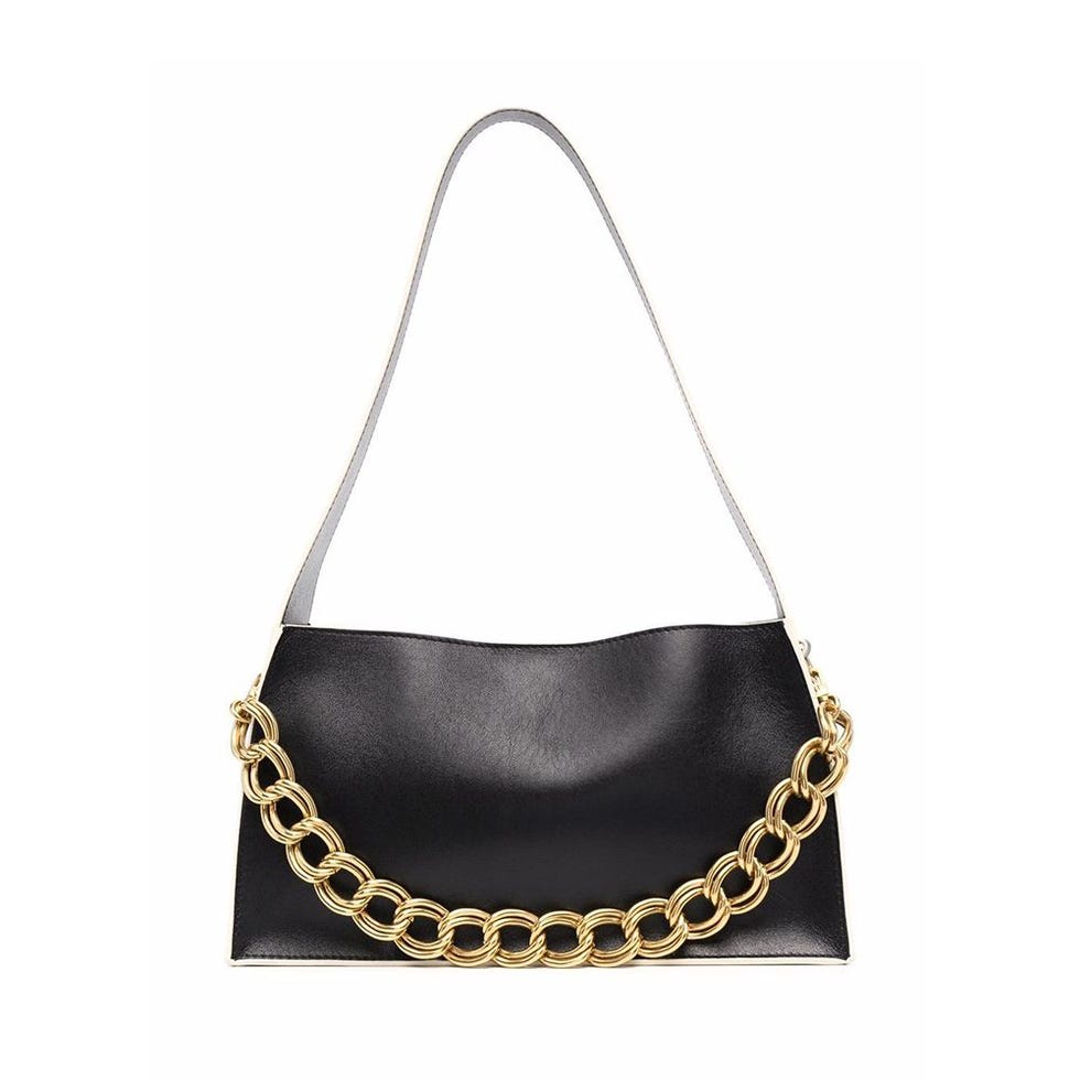 Kesme Contrast-Edges Shoulder Bag