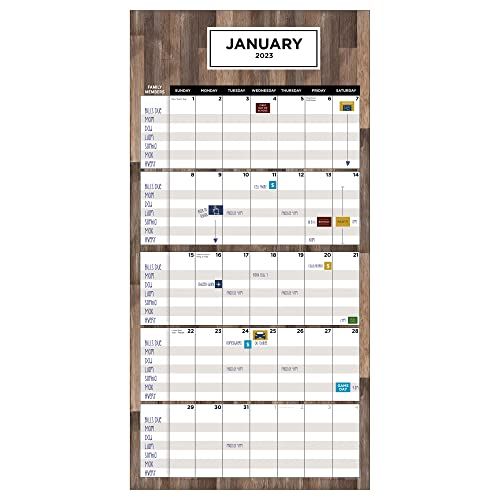 Large Family Weekly Planner Dry Wipe Whiteboard Wall Organiser