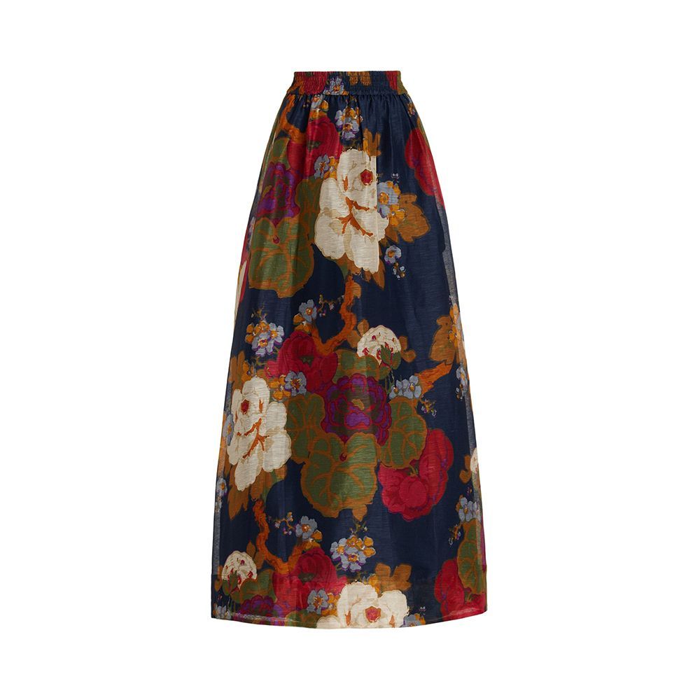 Bonita Linen-Silk Maxi Skirt