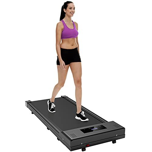  Walking Pad Under Desk Treadmill TUNCKUN Walking Treadmill  with Handle 2 in 1 Folding Treadmills for Home Office Desk Portable  Treadmill for Walking Jogging Running with LED Display, Remote Control 
