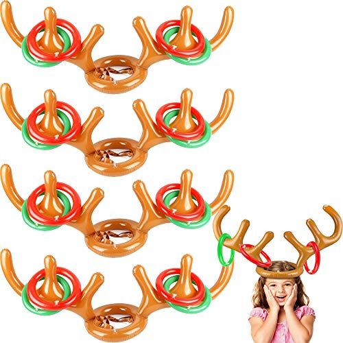 4 Pack Inflatable Antler Ring Games