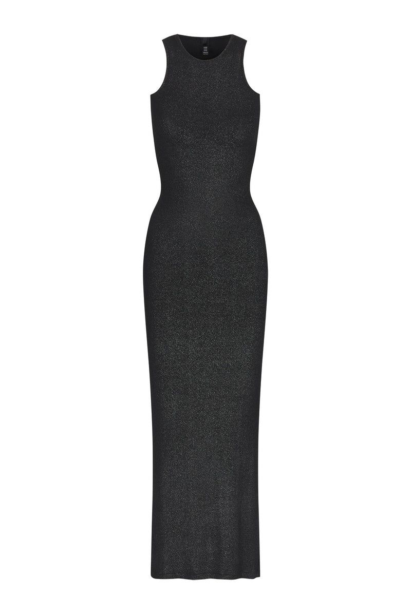 Black Soft Lounge Shimmer Maxi Dress