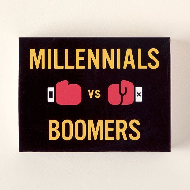 Millennials vs. Boomers Trivia Game