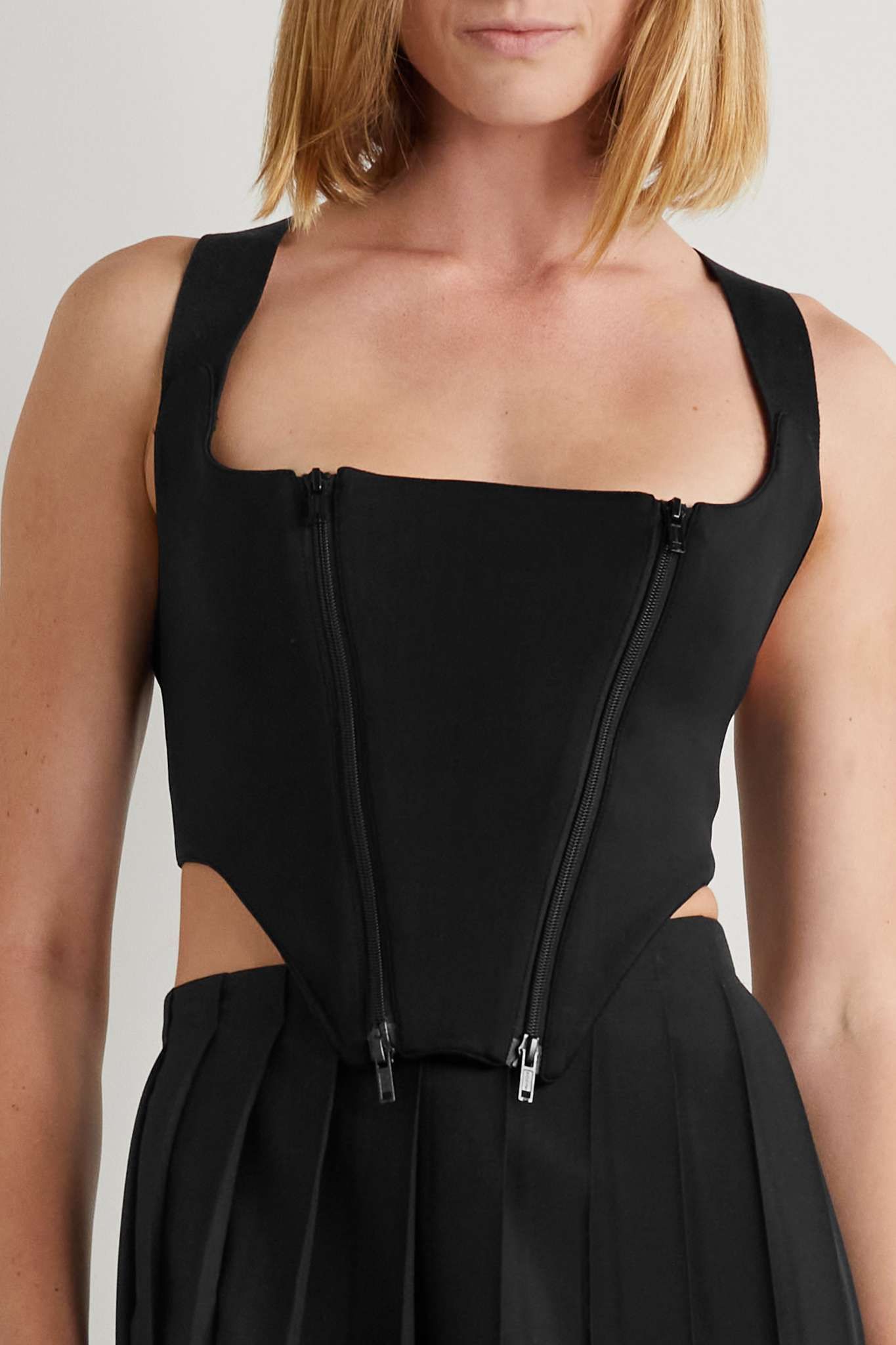 Open-Back Stretch-Jersey Bustier Top