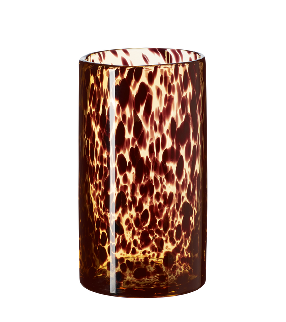 Short Tortoiseshell Glass Vase - Multi