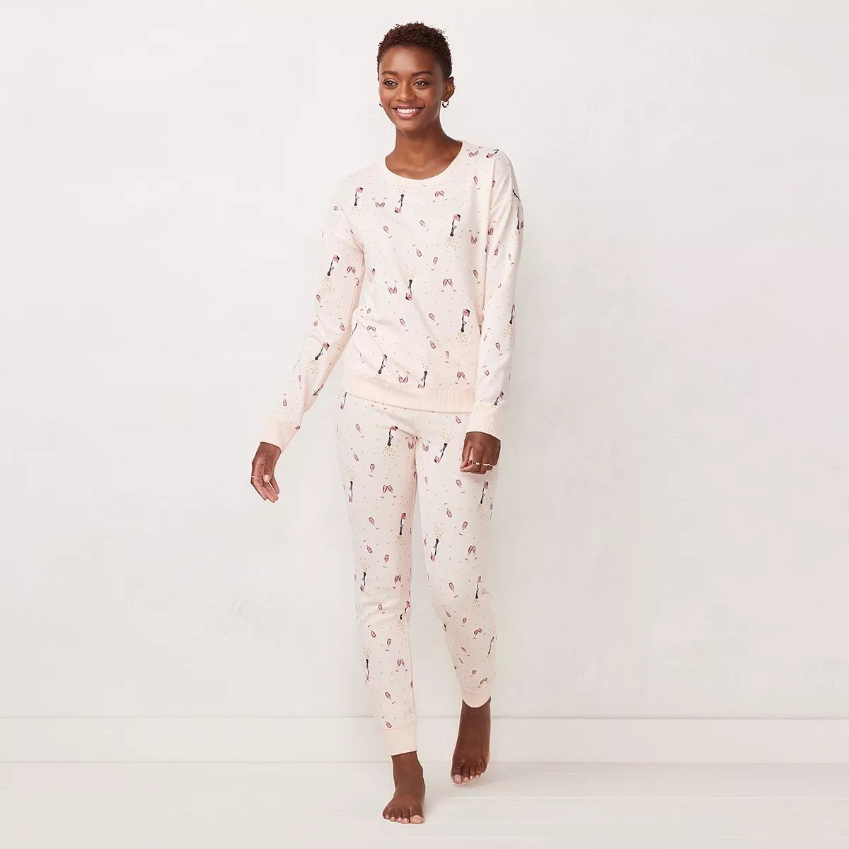 Women's lc lauren conrad extra soft pajama cheap shirt & pajama pants set