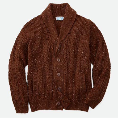 Seawool Fisherman Shawl Cardigan Sweater