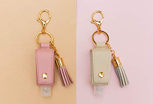 Leather Keychain Hand Sanitizer Holder
