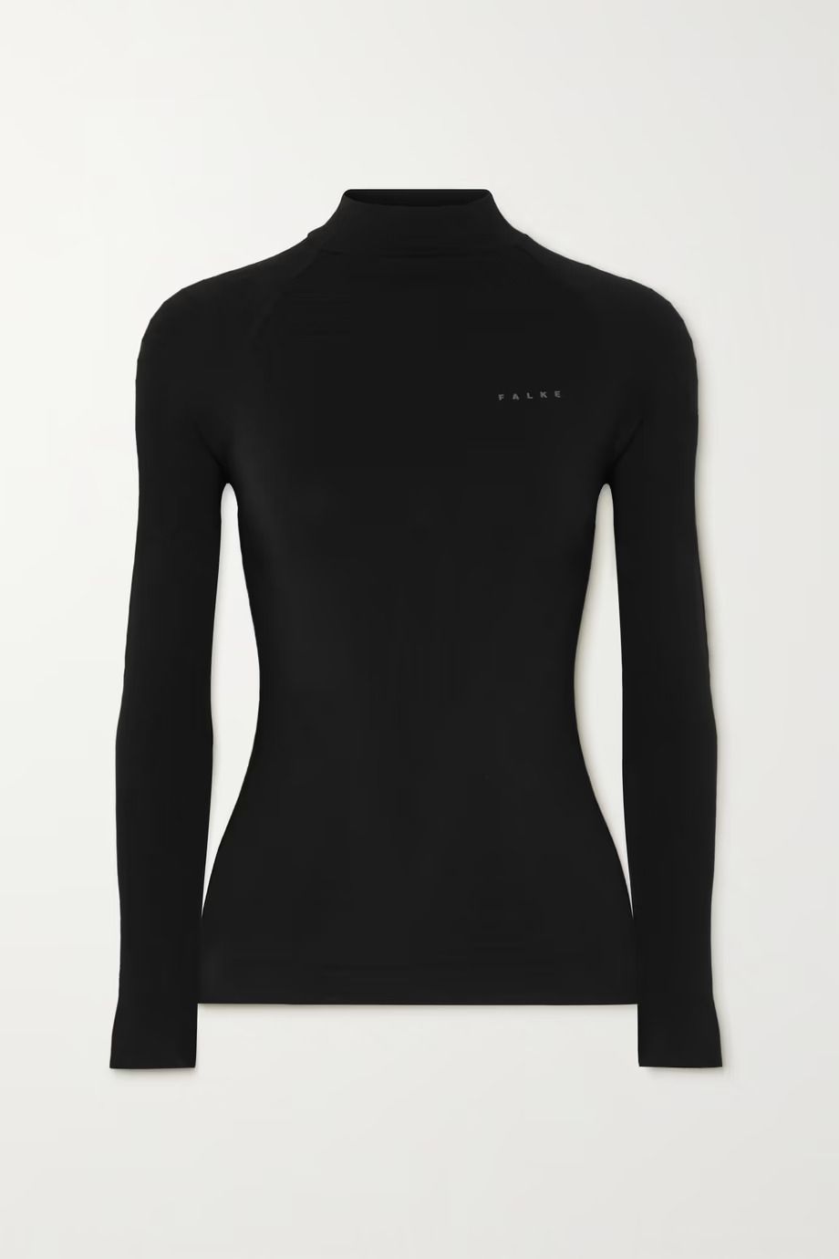 Stretch-jersey turtleneck top