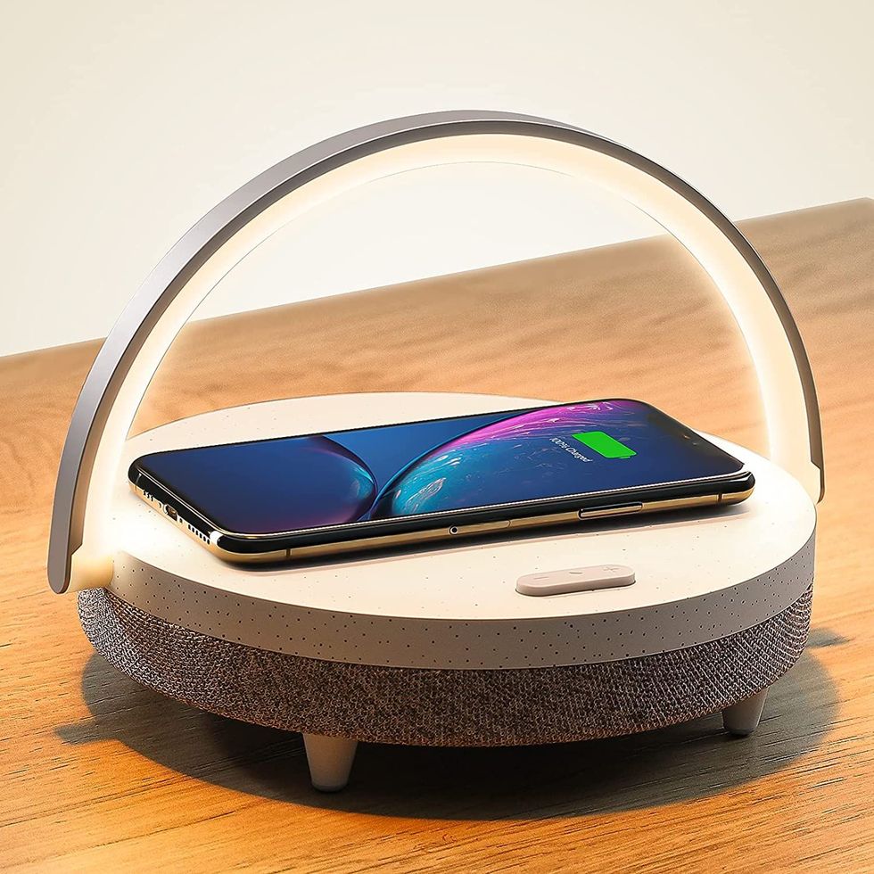 Music Bedside Lamp with Wireless Charger