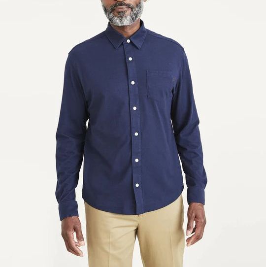 Knit Button-Up Shirt