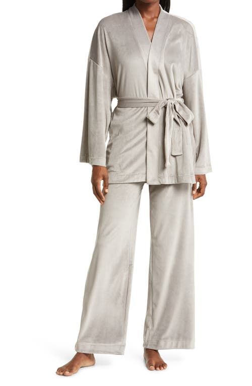 Velour Robe & Pajama Pants Set