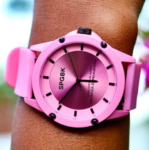 Hillendale Silicone Strap Watch in Pink