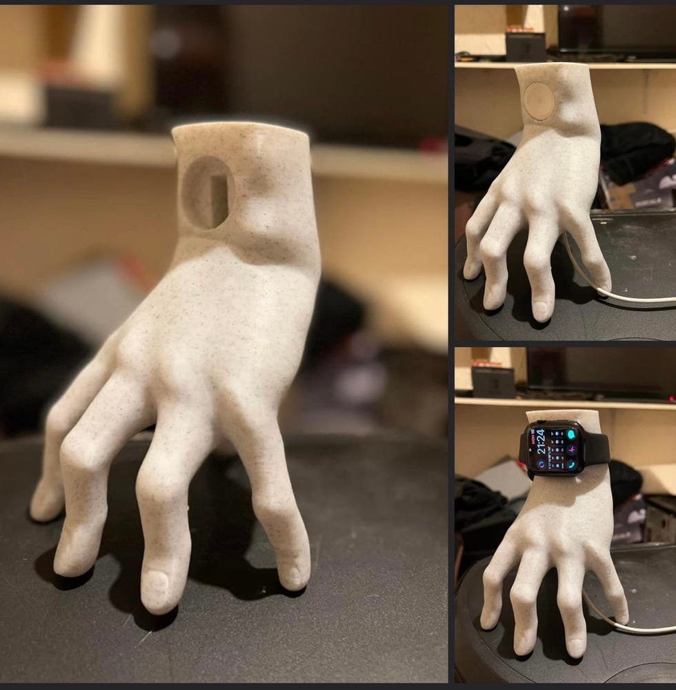 Thing Hand, Wednesday Addams, 3D Printed Hand Replica