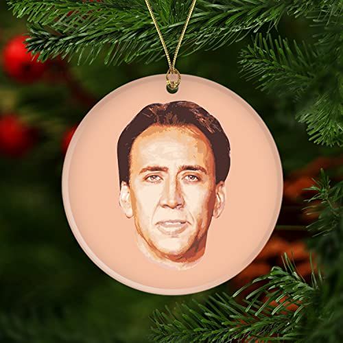 Nicolas Cage 3" Glass Ornament