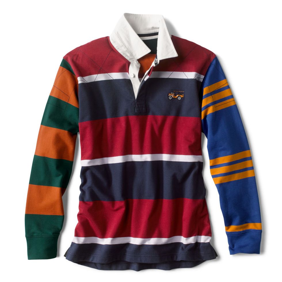 Long-Sleeved Mixed Stripe Rugby