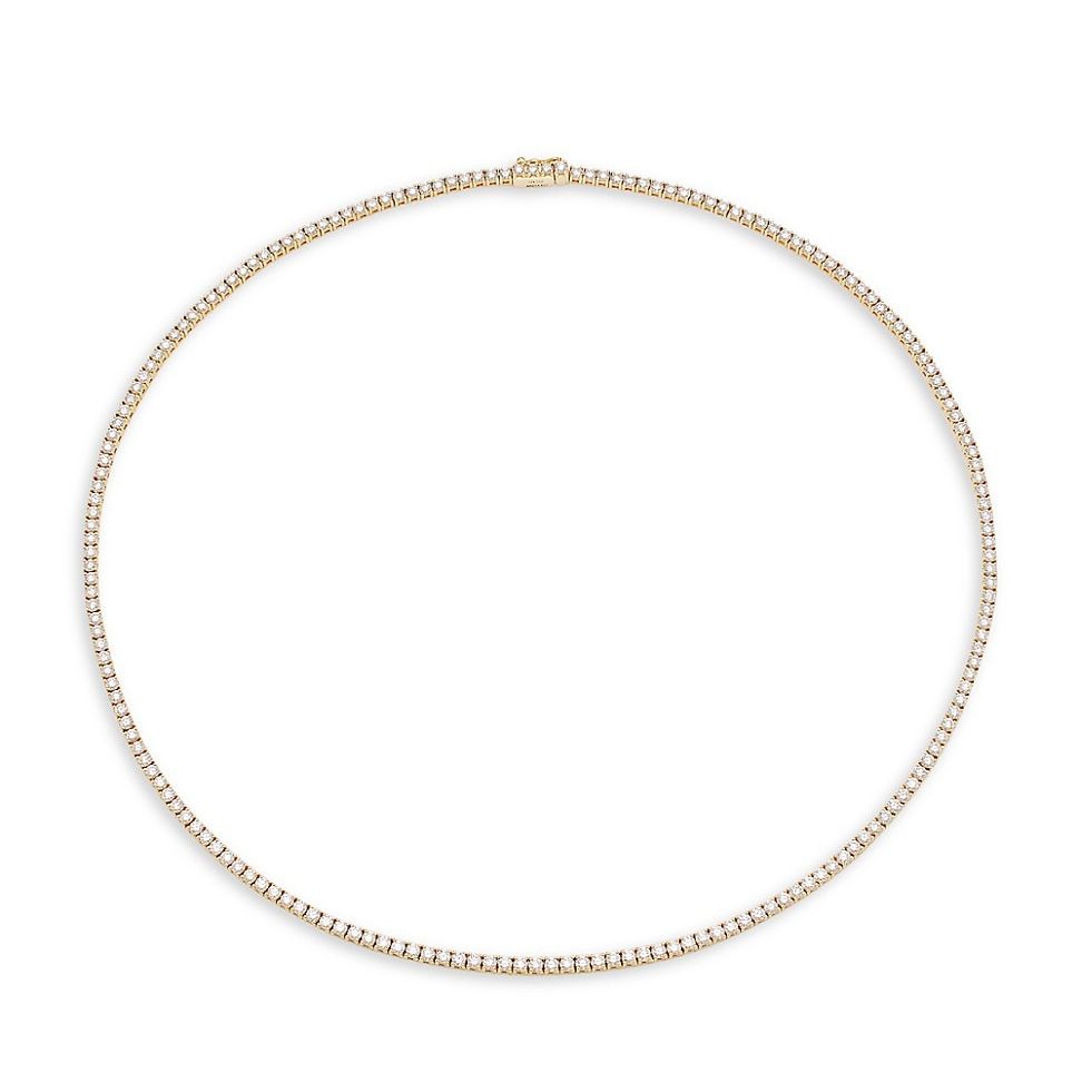 Hepburn 18K Yellow Gold & Diamond Tennis Necklace