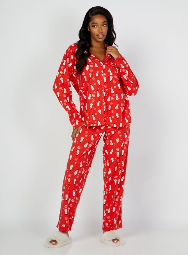 Red discount fleece pyjamas