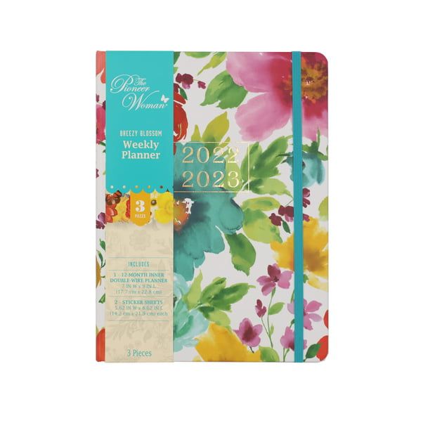 The Pioneer Woman Breezy Blossoms 3-Piece Weekly Planner Set