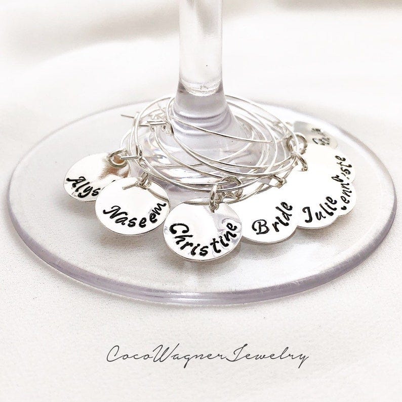 Personalized Wine Glass Charms
