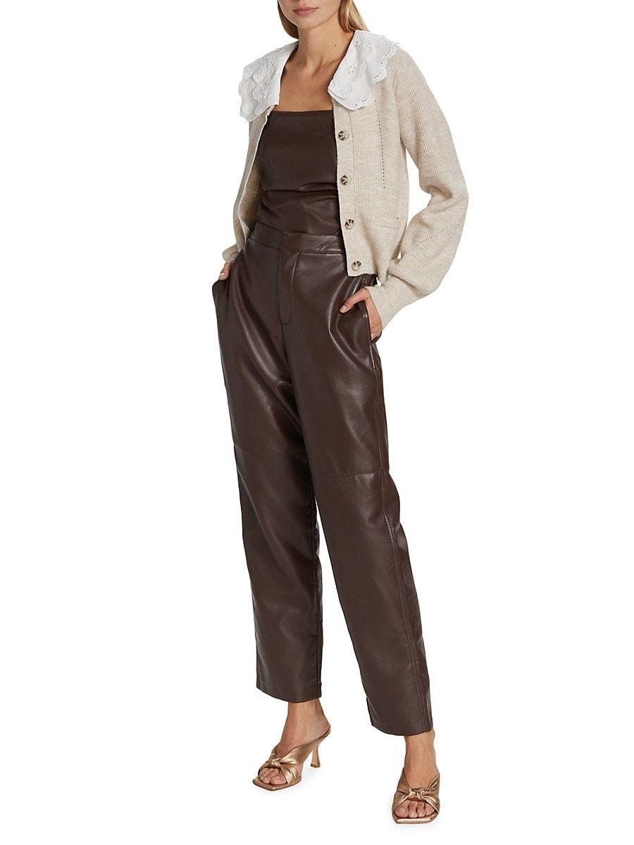 Courreges Faux Leather Slim-Fit Trousers - ShopStyle
