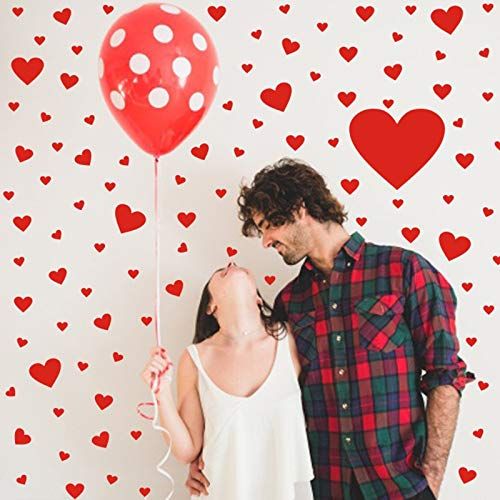Red Heart Wall Stickers 
