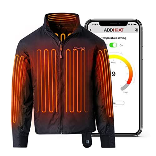 Heated Thermal Underwear Winter Heating Jacket Men Thermal Underwear USB  Battery Powered Smart Phone APP Control Temperature