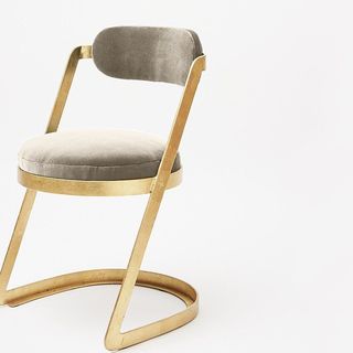 Luxe Dove Grey Velvet Chair