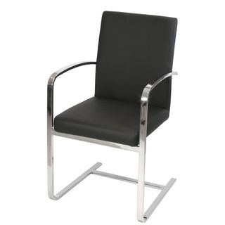 Ebern Designs Cantilever Chair in Silver