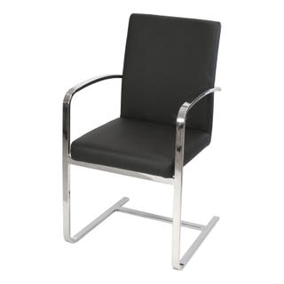 Ebern Designs Cantilever Chair in Silver