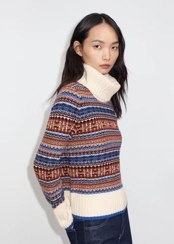 Merino Cashmere Fair isle Box Sweater