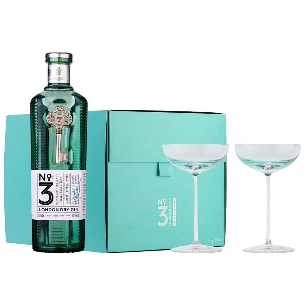 No. 3 London Dry Gin and Martini Glasses Gift Set