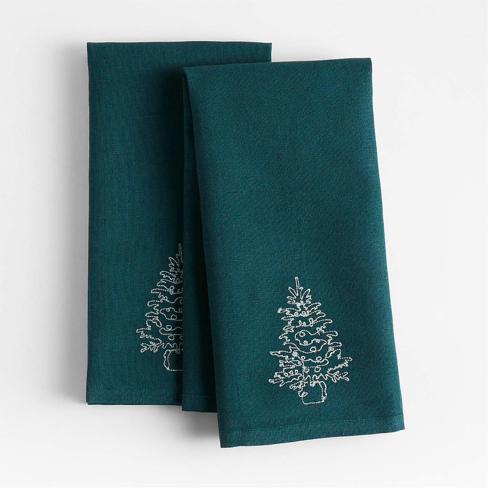 Green Tree Dish Towels, Set of 2