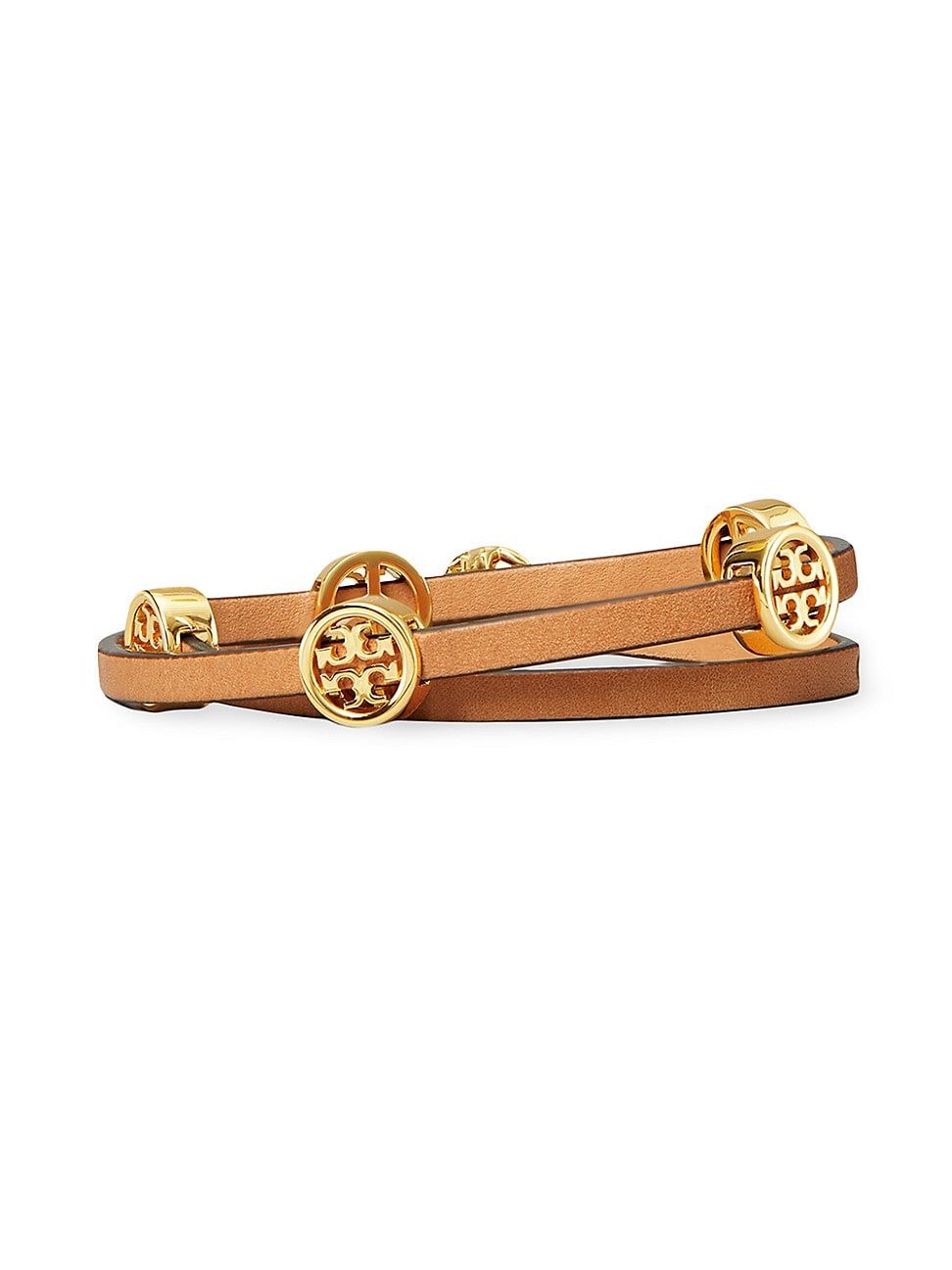 Miller Goldtone & Leather Double-Wrap Bracelet