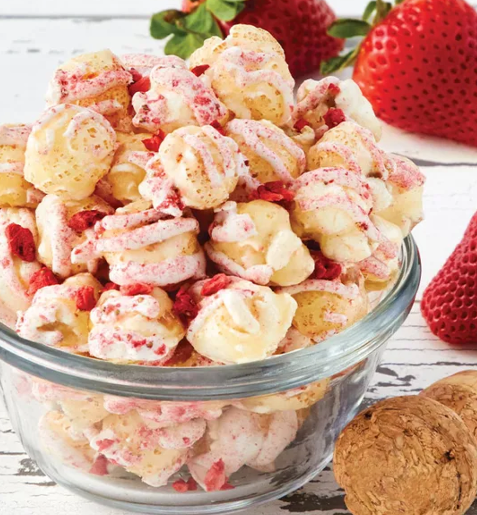 Strawberry Champagne Popcorn