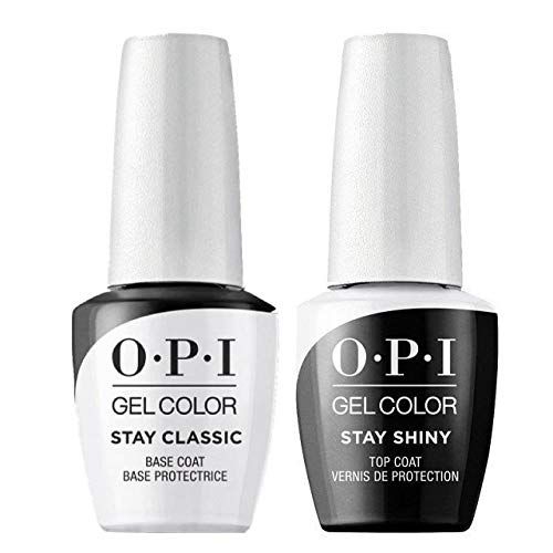 Opi Gelcolor Base Coat Classic + Stay Shiny Top Coat)