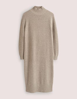 High Neck Knitted Midi Dress