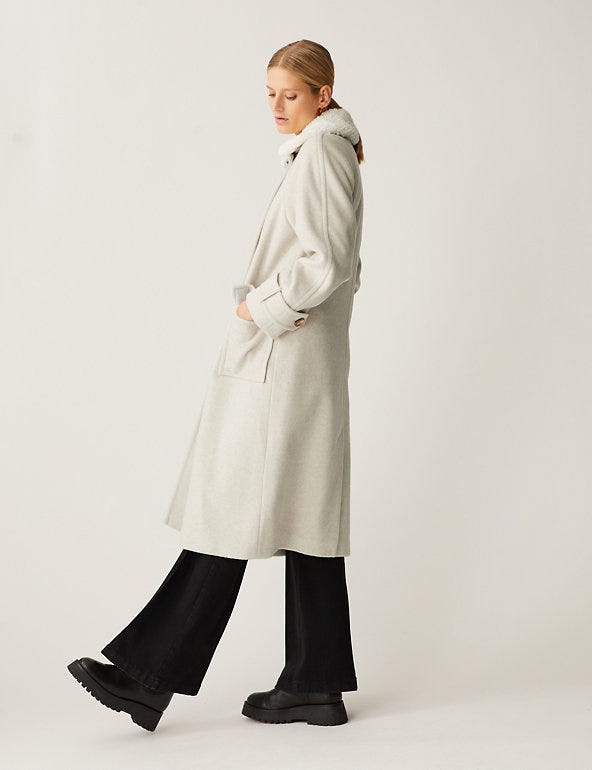 Collared Double Breasted Longline Coat