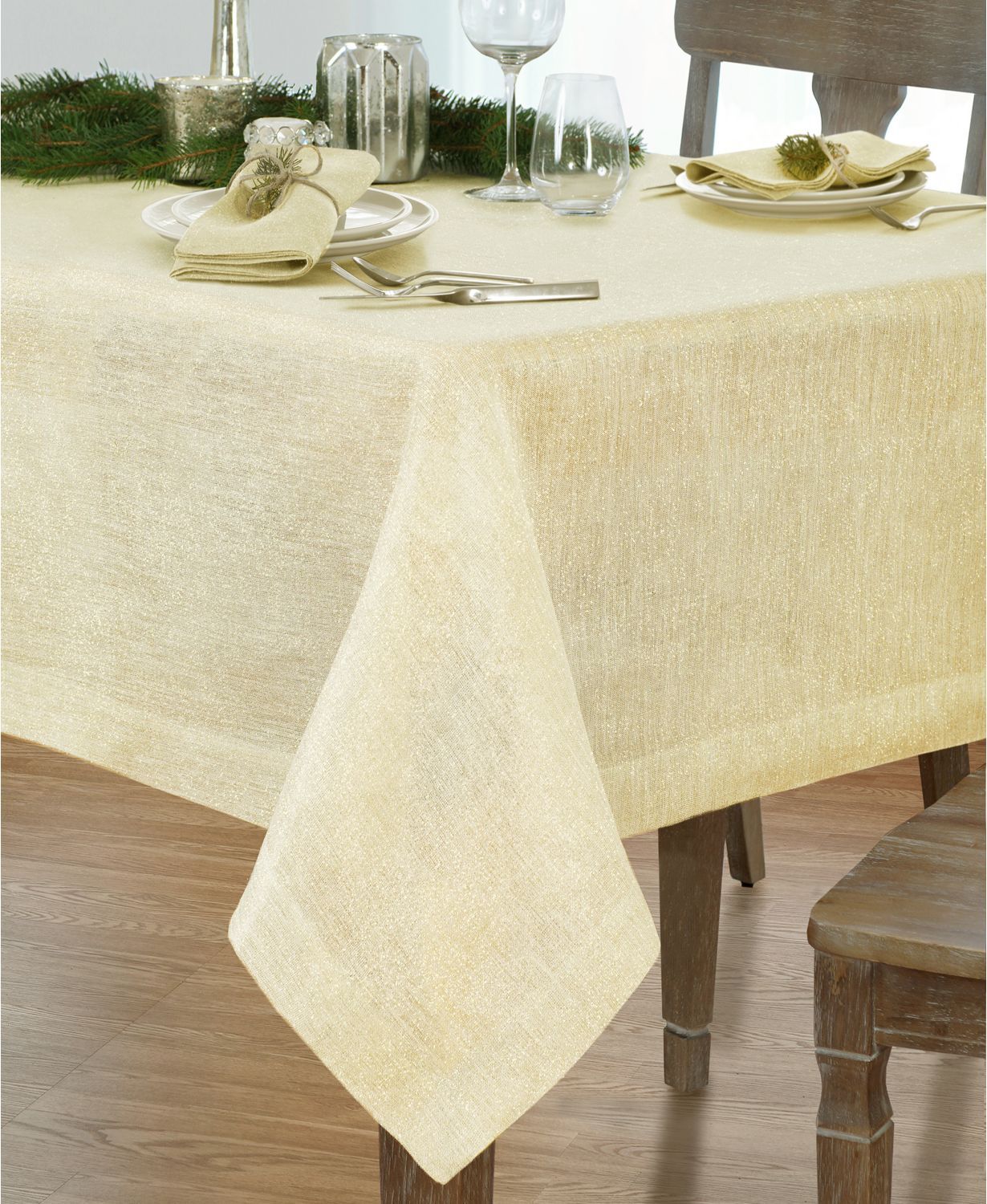 Villeroy & Boch La Classica Luxury Metallic Linen Fabric Tablecloth
