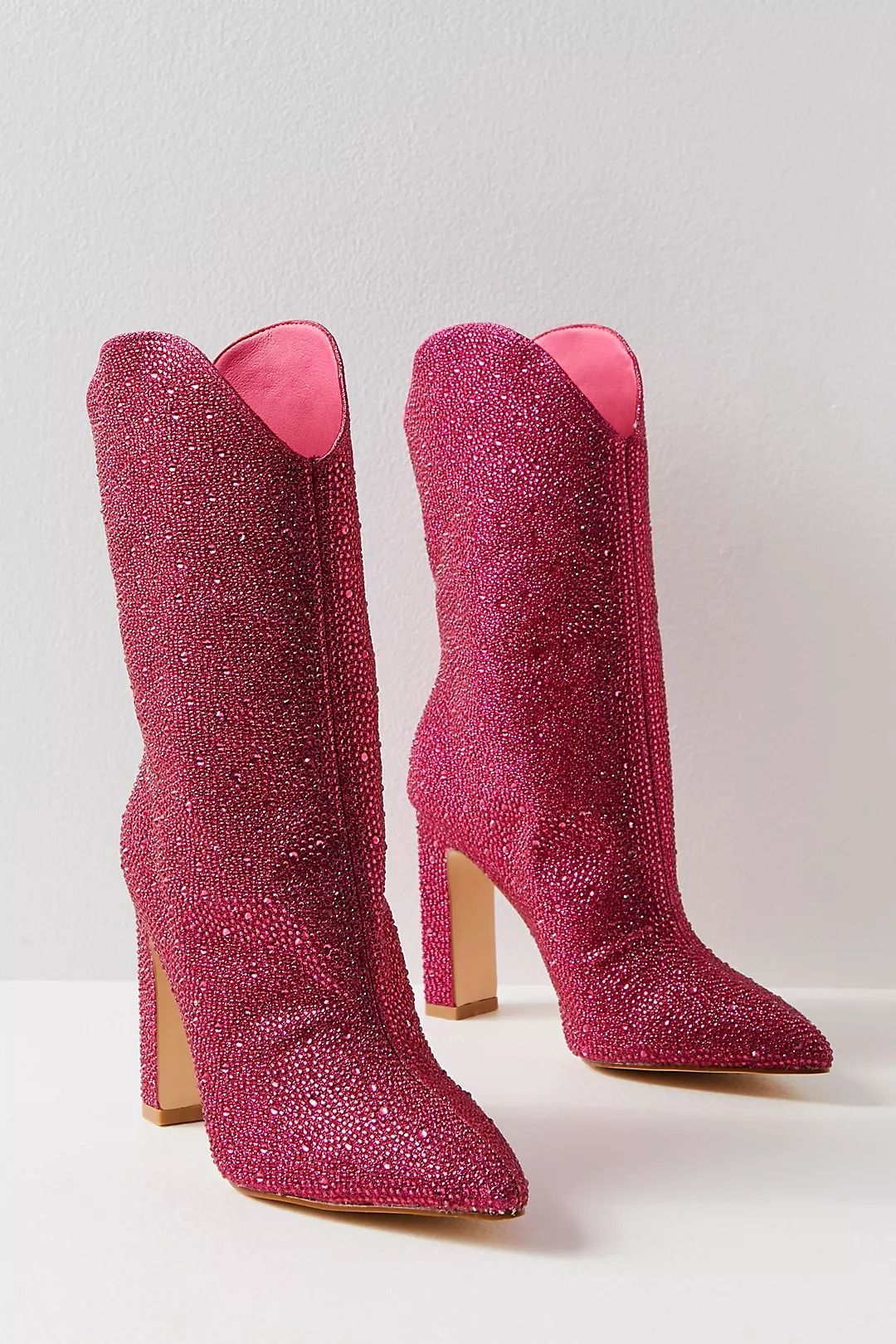 Pink glitter outlet boots