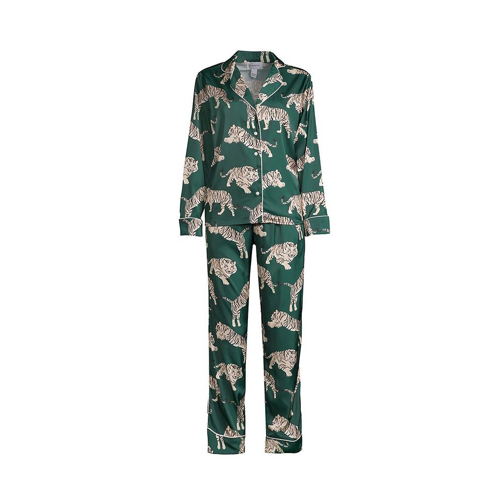 Two-Piece Tiger Print Pajama Set