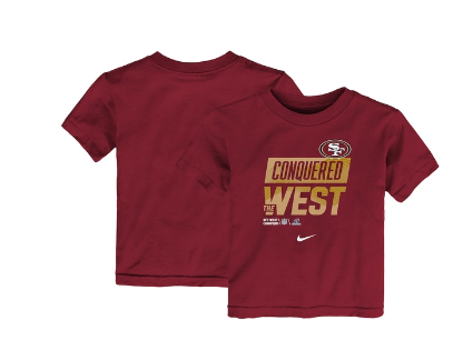 49ers NFC West Champions shirts and hats are on sale now