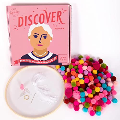 "Discover Like Maria" Bead Stair Pom-Pom Mobile Craft Kit