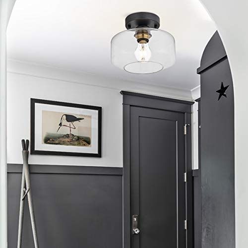 Flush mount light on deals slanted ceiling