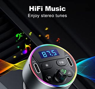 Bluetooth hands-free FM transmitter with USB connection