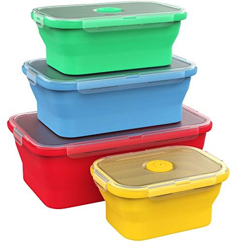Vremi Silicone Collapsible Food Storage Containers
