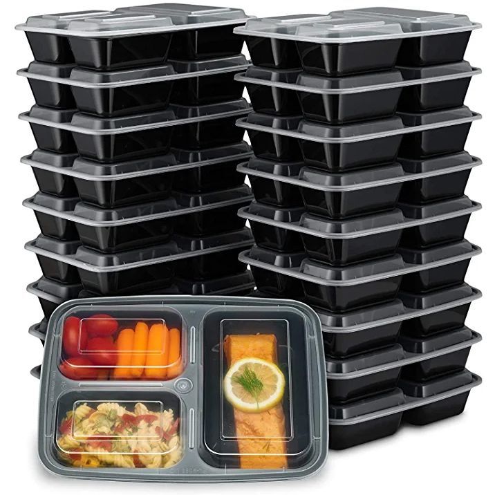 Ez Prepa 3-Compartment Meal Prep Containers