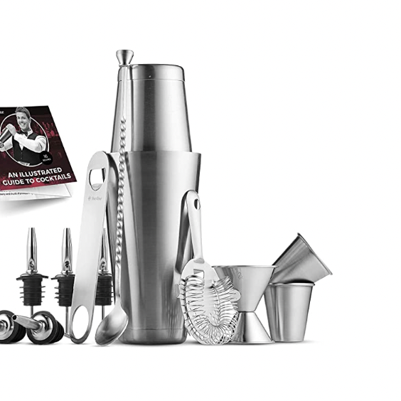 Sur La Table Stainless Steel 6-Piece Bar Tool Set, Silver