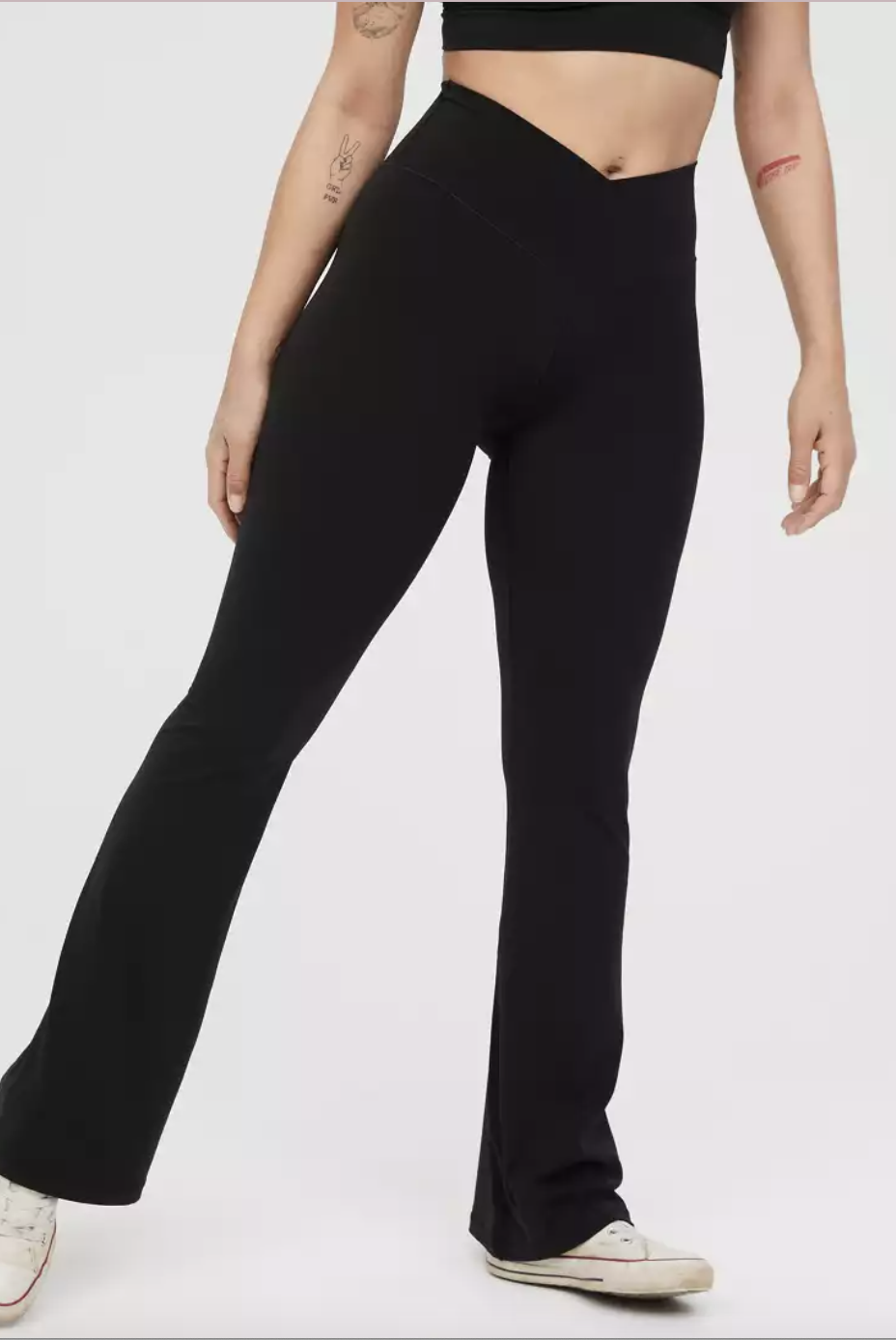Women Bootcut Yoga Pants Workout Trousets Split Hem Full Length Flare  Leggings Trendy Daily Soft Stretch Bootleg Pant